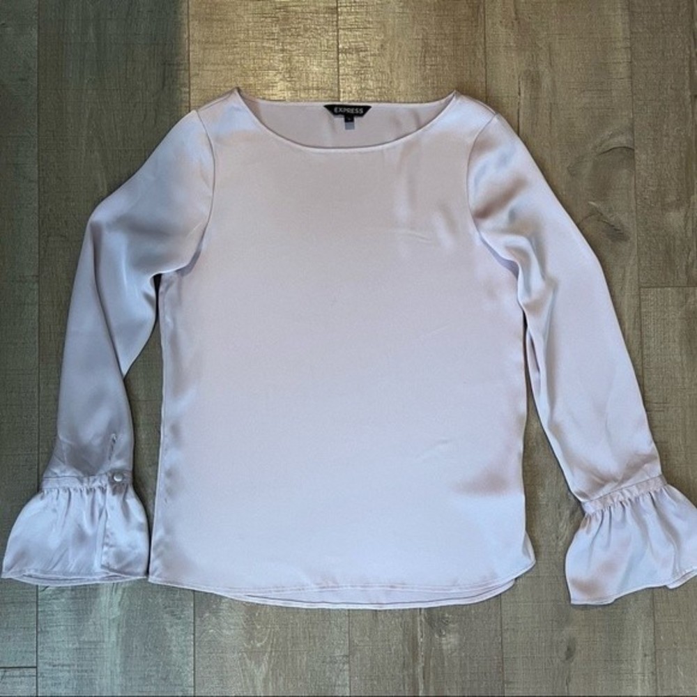 Express Blush Pink Long Sleeve Blouse